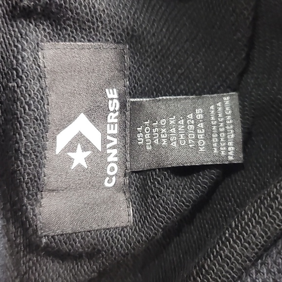 Converse Men's Black Logo Hoodie - Picture 9 of 9